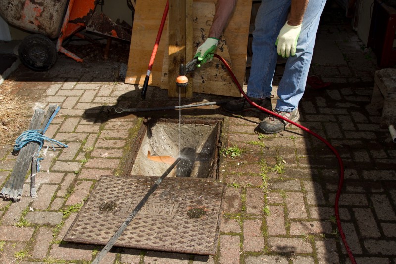 Drain work in progress in West Horsley